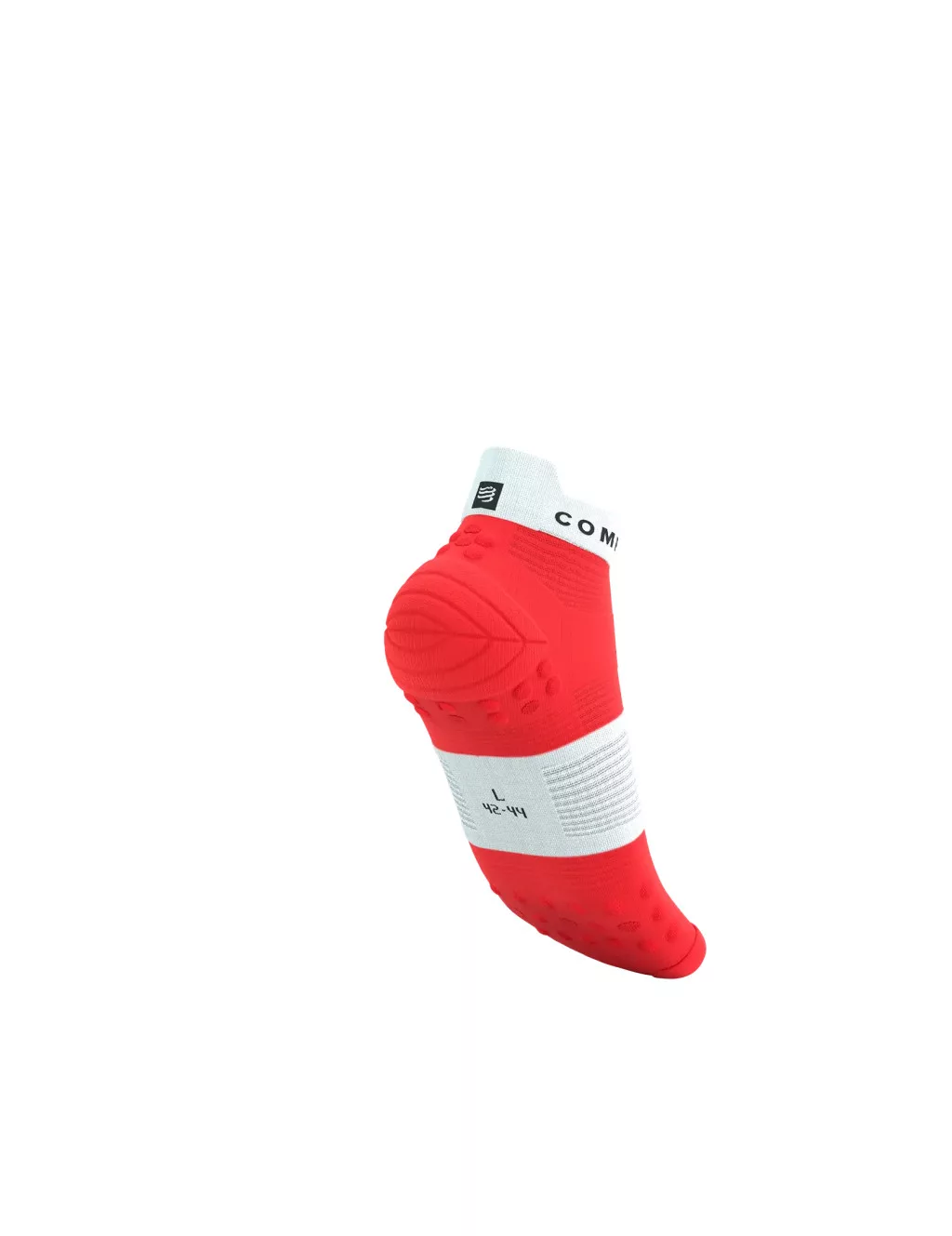 Compressport Pro Racing Socks V4.0 Run (Low) Fluo Red/White - Image 2