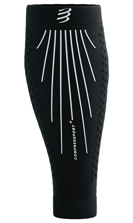 Compressport R2 Aero kompressziós lábszárvédő black/white - Image 2